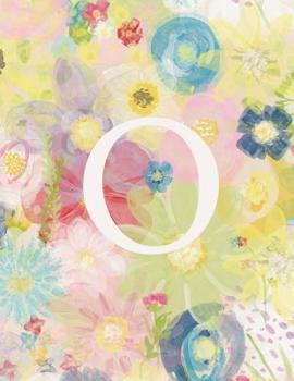 Paperback O: Monogram Initial O Notebook for Women and Girls-Pastel Floral-120 Pages 8.5 x 11 Book