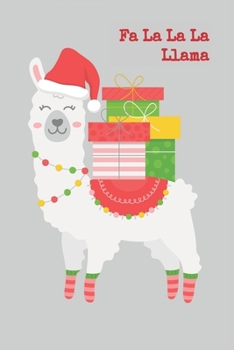 Fa La La La Llama: Journal featuring a sweet holiday llama, 100 lined pages, 6"x9" size, gift for men, women, kids who love festive llamas