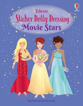 Paperback Usborne Sticker Dolly Dressing Movie Stars. Book