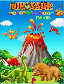 Dinosaur coloring book for kids: Coloring book for kids with dinosaurs with ornaments. Prehistoric Animals World