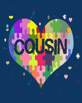 Paperback Cousin: Autism Awareness Gift 2020 Monthly Planner 8" x 10" 110 pages Book