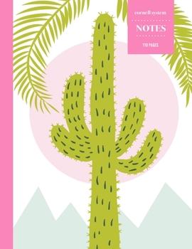 Paperback Cornell System Notes 110 Pages: Cactus Notebook for Professionals and Students, Teachers and Writers - Succulent Llama Pattern Book