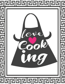 Paperback Love Cooking: My Recipes binder: Elegant Journal to Write In Recipe cards and box, chic Food Cookbook Design, Document all Your Spec Book