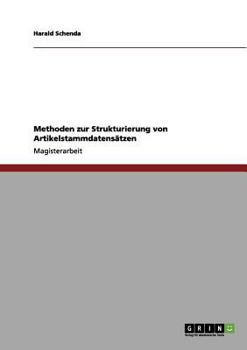 Paperback Methoden zur Strukturierung von Artikelstammdatensätzen [German] Book