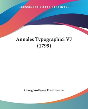 Paperback Annales Typographici V7 (1799) Book