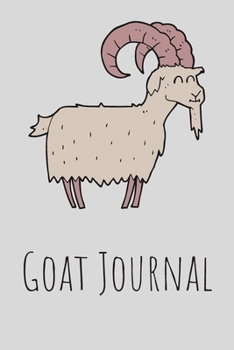 Paperback Goat Journal: Notebook with 100 Lined Pages, 6x9 inches. Book