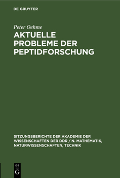 Hardcover Aktuelle Probleme Der Peptidforschung [German] Book