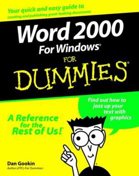 Paperback Word 2000 for Windows for Dummies Book