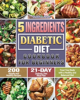 Paperback 5-Ingredient Diabetic Diet Cookbook For Beginners Book