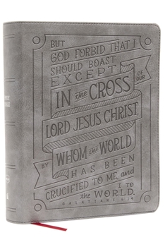 Imitation Leather Nkjv, Journal Reference Edition Bible, Verse Art Cover Collection, Leathersoft, Gray, Red Letter, Comfort Print: Let Scripture Explain Scripture. Refl Book