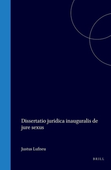 Diss. Jur. Inaug. de Jure Sexus (Latin Edition)