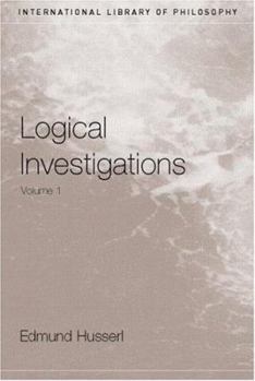 Paperback Logical Investigations Volume 1 Book