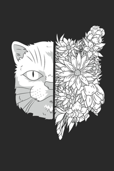 Paperback Cat Flower Notebook - Owner Journal Planner: Cute Flowers Organizer For Men Women Kids Blank Book