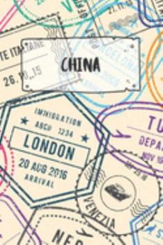 China: Dotted Travel Diary Notebook or Journey Dotted Grid Journal - Holiday Trip Pocketbook for Men and Women with Dots