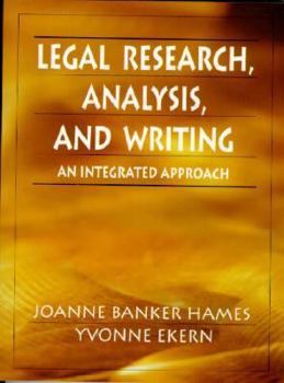 Paperback Legal Research, Analysis, and Writing: An Integrated Approach Book