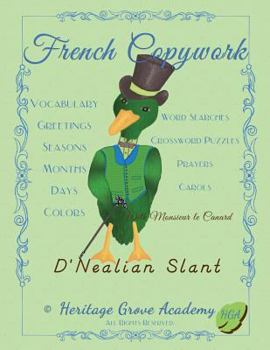 Paperback French Handwriting Copywork: D'Nealian Slant [French] Book