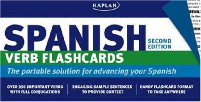 Paperback Kaplan Spanish Verb Flashcards Book