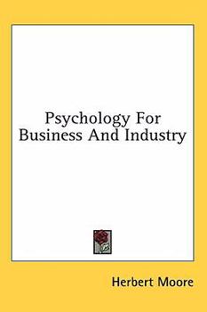 Hardcover Psychology for Business and Industry Book
