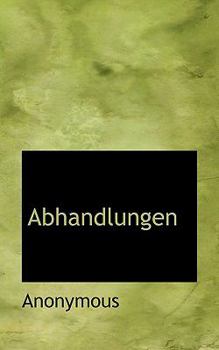 Paperback Abhandlungen Book