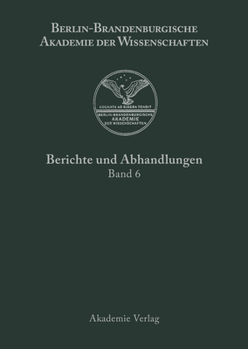 Hardcover Berichte und Abhandlungen, Band 6, Band 6 [German] Book