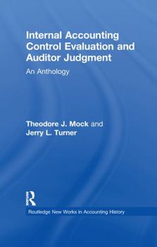 Paperback Internal Accounting Control Evaluation and Auditor Judgement: An Anthology Book