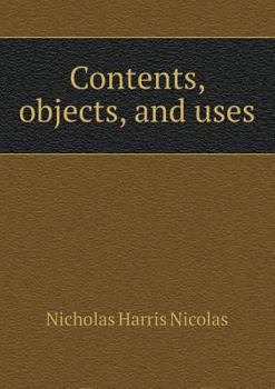 Paperback Contents, objects, and uses Book