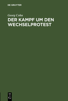 Hardcover Der Kampf um den Wechselprotest [German] Book