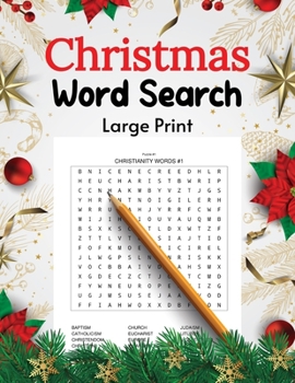 Paperback Christmas Word Search Large Print: Christmas Word Search Puzzles & Challenging Brain Exercise Games Activity Book for large print Book