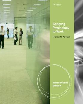 Paperback Applying Psychology to Work. by Michael Aamodt Book