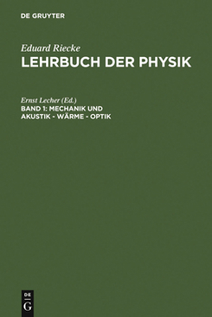 Hardcover Mechanik Und Akustik - Wärme - Optik [German] Book