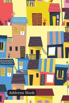 Paperback Address Book: Include Alphabetical Index with Abstract House Pattern Cover Book