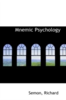 Paperback Mnemic Psychology Book