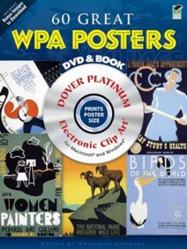 Paperback 60 Great WPA Posters Platinum DVD and Book (Dover Electronic Clip Art) Book