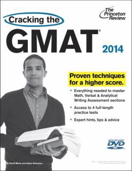 Paperback Cracking the GMAT with 4 Practice Tests & DVD, 2014 Edition (Graduate School Test Preparation) Book