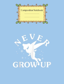 Composition Notebook: Disney Peter Pan Tinker Bell Vacay Mode On Retro Colors Cute Theme Marble Size Notebook Composition Blank Pages Rule Lined for ... of 8.5x11 for Drawing Sketching Doodling