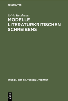 Paperback Modelle literaturkritischen Schreibens [German] Book