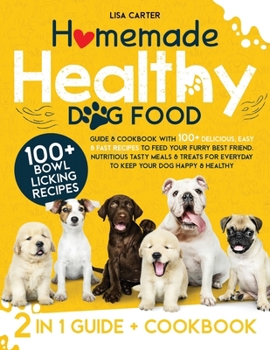 Paperback Homemade Healthy Dog Food: Guide & Cookbook with 100+ Delicious, Easy & Fast Recipes to Feed your Furry Best Friend. Nutritious Tasty Meals & Tre Book