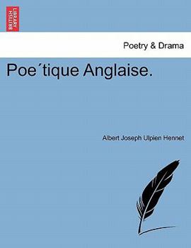 Paperback Poe Tique Anglaise. [French] Book