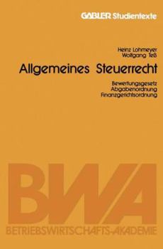 Paperback Allgemeines Steuerrecht [German] Book