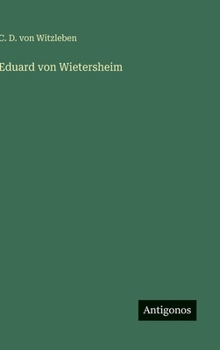 Hardcover Eduard von Wietersheim [German] Book