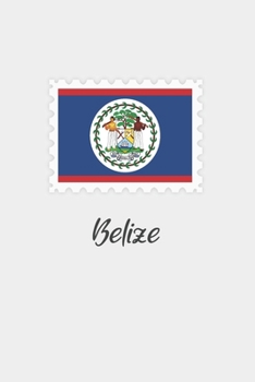 Paperback Belize flag minimalist notebook: Country national flag travel journal notebook Book