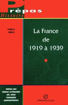 Paperback La France de 1919 à 1939 [French] Book
