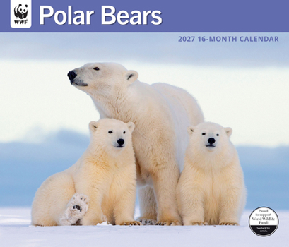 Carousel Worldwide WWF Polar Bears 2027 Large Wall Calendar – 16-Month Calendar, Arctic Wildlife Photography, Monthly Wall Calendar, 14? × 12?, Gift