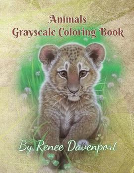 Paperback Animals Grayscale Coloring Book