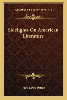 Paperback Sidelights On American Literature Book