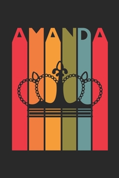 Amanda: Vintage Custom Personalized Lined Name Notebook, Diary, Journal - Retro Birthday, Christmas Gifts for Daughter, Niece, Sister, Mom, Mother: ... Diary, 110 page, Lined, 6x9 (15.2 x 22.9 cm)