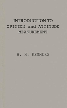 Hardcover Introduction to Opinion and Attitude Measurement Book
