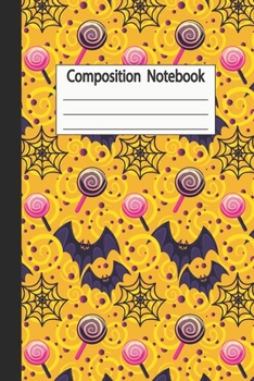 Paperback Composition Notebook: Halloween Wide Ruled Journal, Notebook, Diary for Adult Writing -120 Pages - 6 x 9"- Book