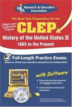 Paperback CLEP History of the United States II 1865 to the Present [With CDROM] Book