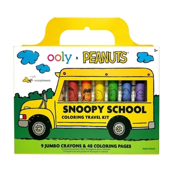 Misc. Peanuts Snoopy School Coloring Travel Kit Crayons & Coloring Pages Book